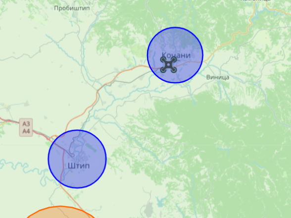 АЦВ:Над територијата на градовите Кочани и Штип поставена забрана за вршење било какви операции со воздухоплови без екипаж (дронови)