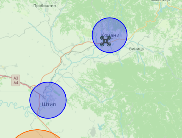 АЦВ:Над територијата на градовите Кочани и Штип поставена забрана за вршење било какви операции со воздухоплови без екипаж (дронови)